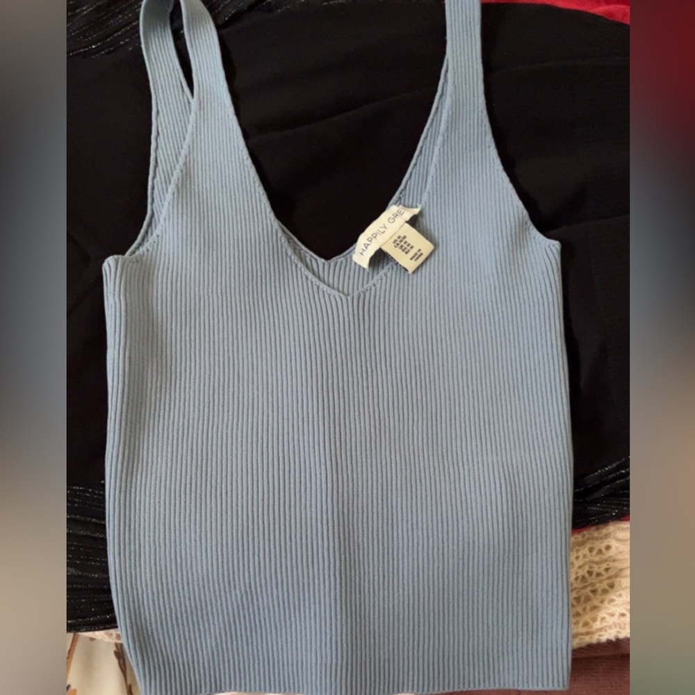 Blue crop top